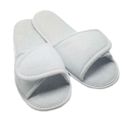 Open Toe Slippers With Velcro Closure 100 pairs/cs