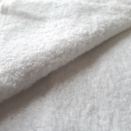Close up of plain white towel (Product Image)