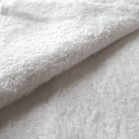 Close up of plain white towel (Product Image)