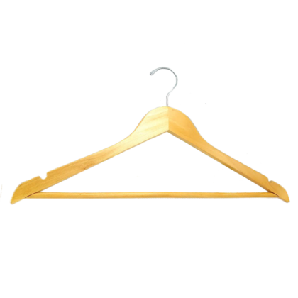 Natural Finish Hanger With Sliver Hook (Product Image)