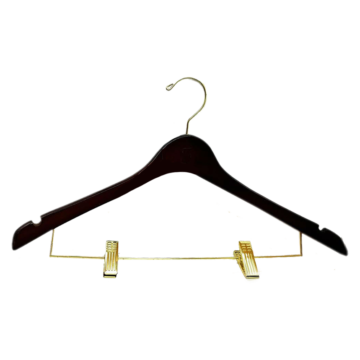 Black Hanger With Gold Hook & Clip (Product Image)